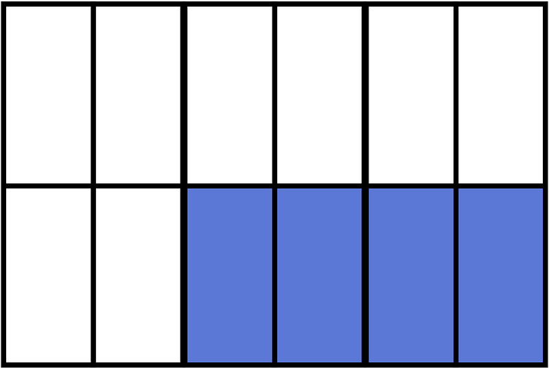 Ultramarine Rectangle Fraction 4:12