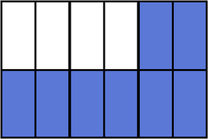 Ultramarine Rectangle Fraction 8:12
