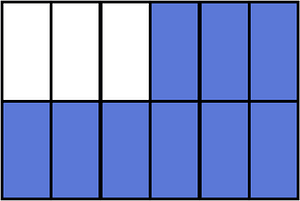 Ultramarine Rectangle Fraction 9:12