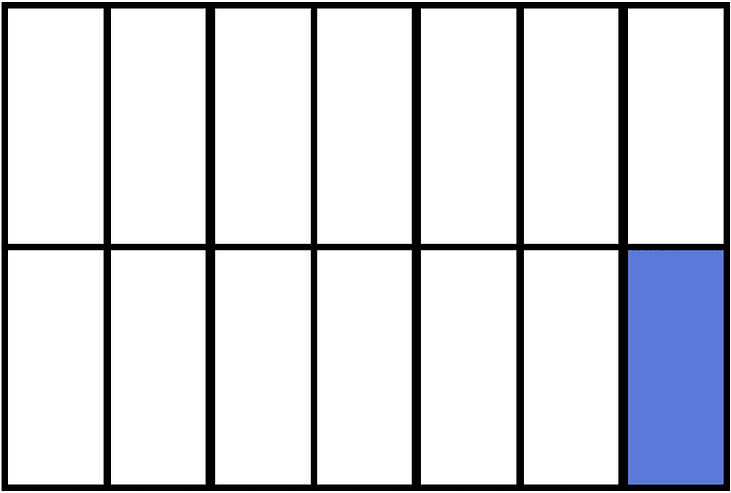 Ultramarine Rectangle Fraction 1:14