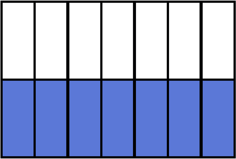Ultramarine Rectangle Fraction 7:14