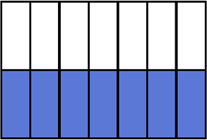 Ultramarine Rectangle Fraction 7:14