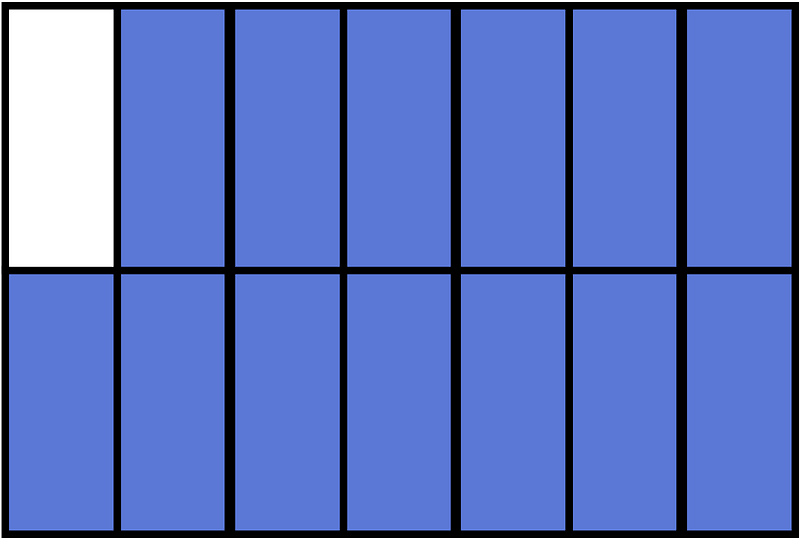 Ultramarine Rectangle Fraction 13:14