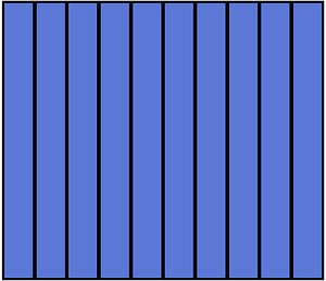 Ultramarine Rectangle Fraction 10:10
