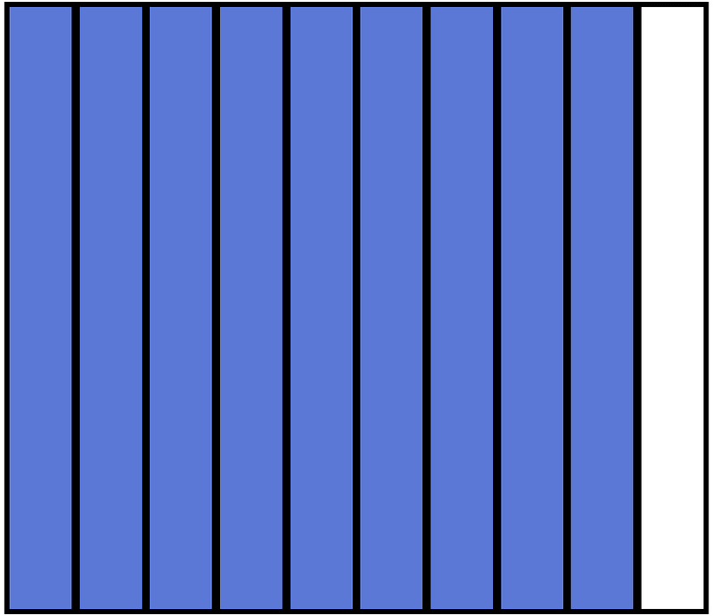 Ultramarine Rectangle Fraction 9:10
