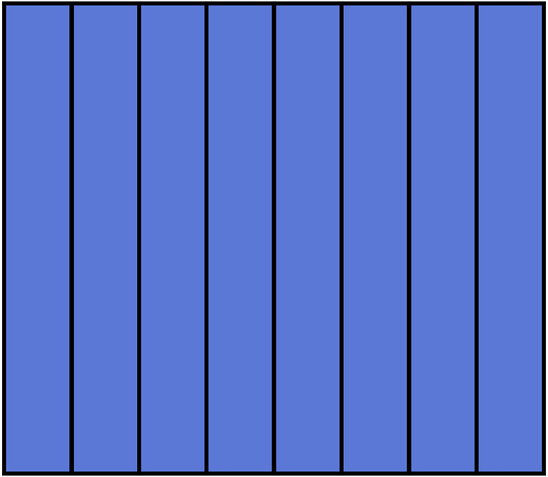 Ultramarine Rectangle Fraction 8:8