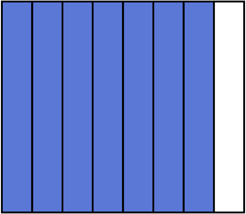 Ultramarine Rectangle Fraction 7:8