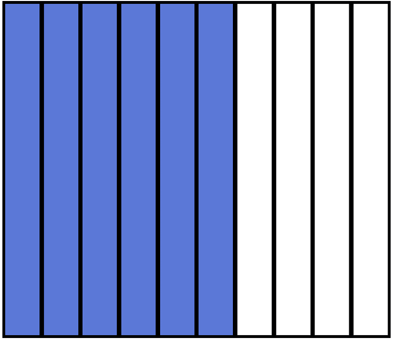 Ultramarine Rectangle Fraction 6:10