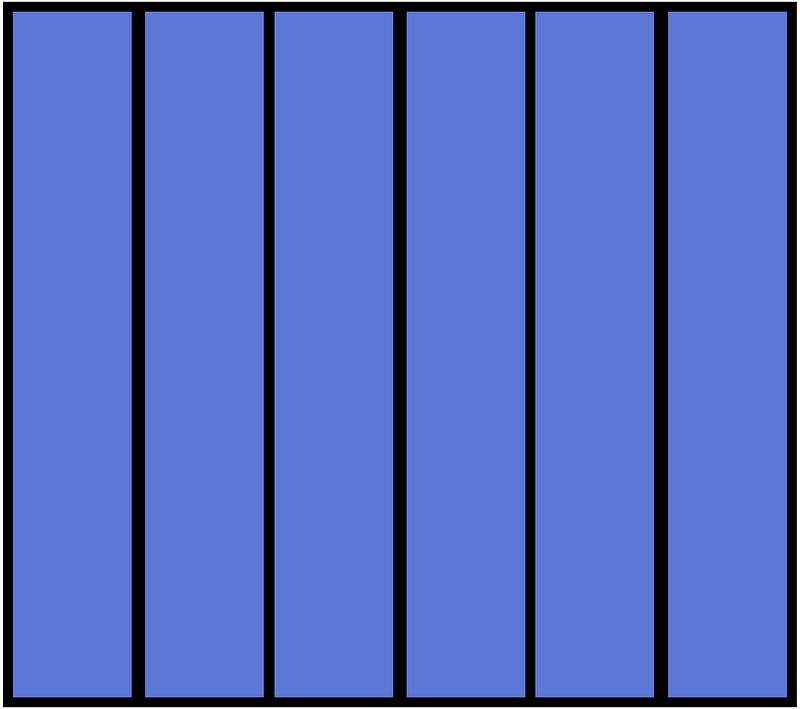 Ultramarine Rectangle Fraction 6:6