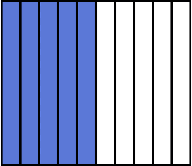 Ultramarine Rectangle Fraction 5:10