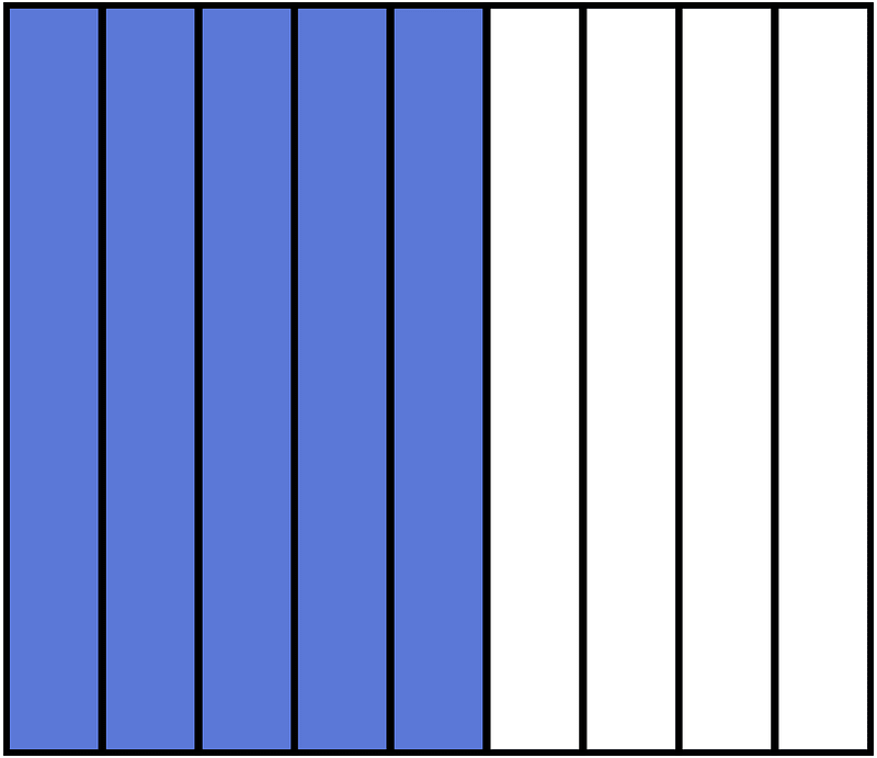 Ultramarine Rectangle Fraction 5:9