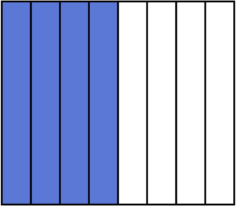 Ultramarine Rectangle Fraction 4:8