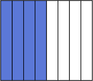 Ultramarine Rectangle Fraction 4:8