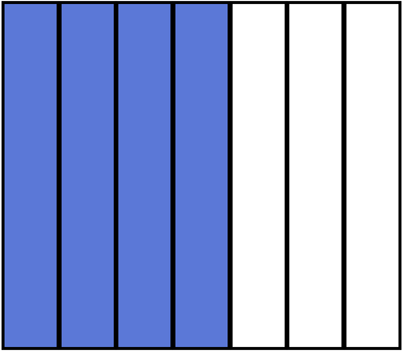 Ultramarine Rectangle Fraction 4:7
