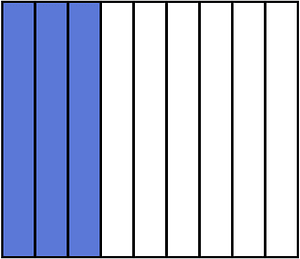 Ultramarine Rectangle Fraction 3:9