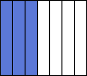 Ultramarine Rectangle Fraction 3:7