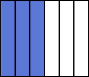 Ultramarine Rectangle Fraction 3:6