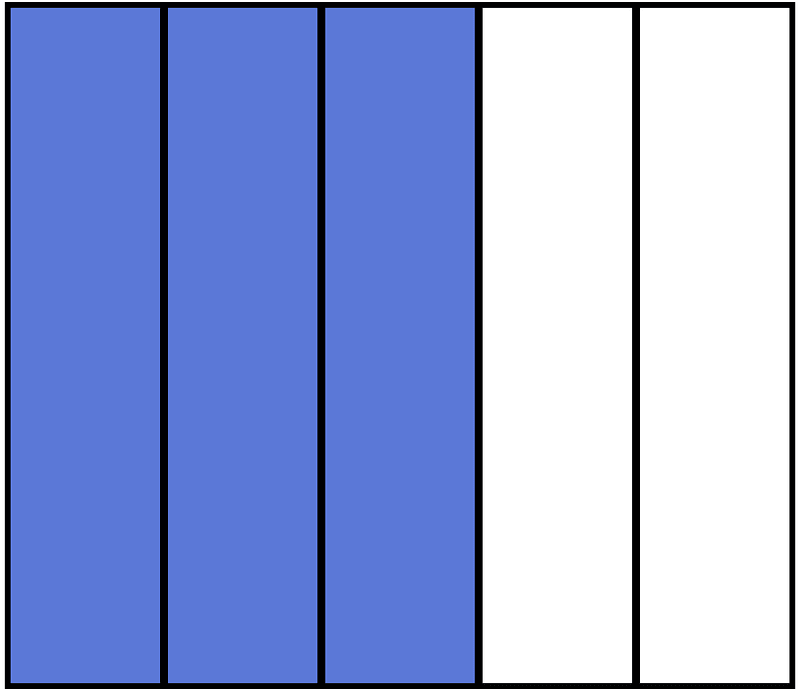 Ultramarine Rectangle Fraction 3:5