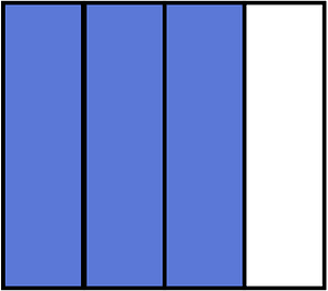 Ultramarine Rectangle Fraction 3:4
