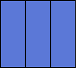 Ultramarine Rectangle Fraction 3:3