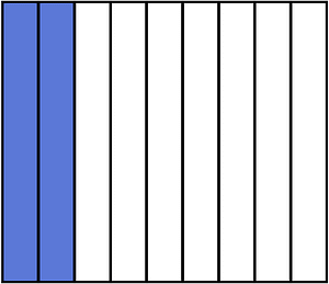 Ultramarine Rectangle Fraction 2:9
