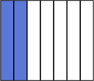 Ultramarine Rectangle Fraction 2:7