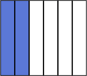 Ultramarine Rectangle Fraction 2:6