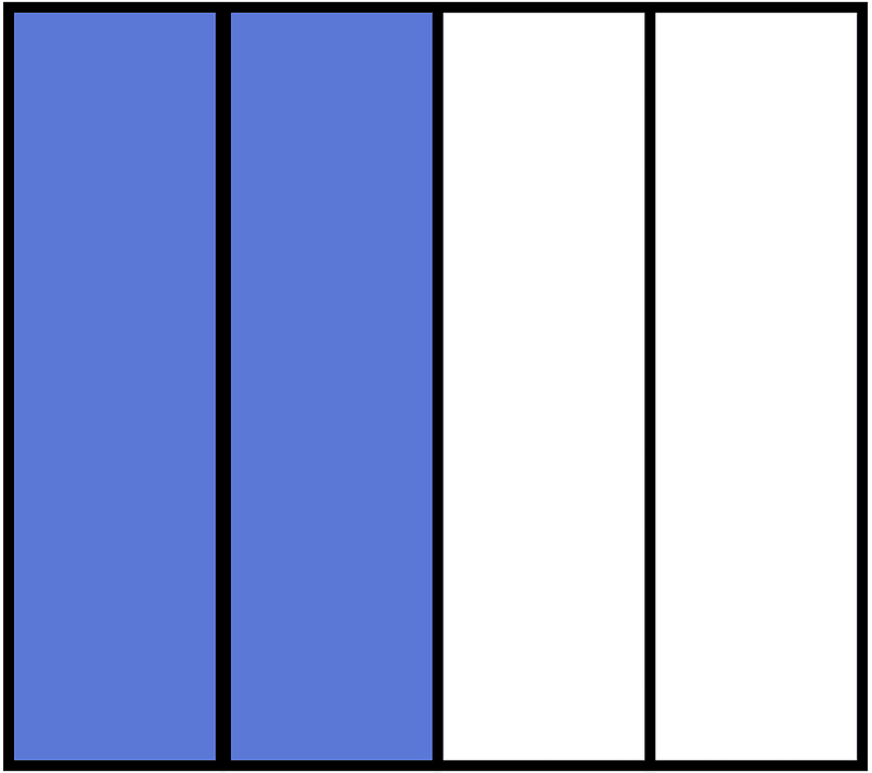 Ultramarine Rectangle Fraction 2:4