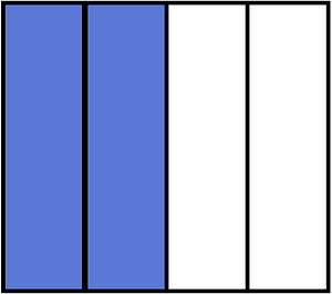 Ultramarine Rectangle Fraction 2:4