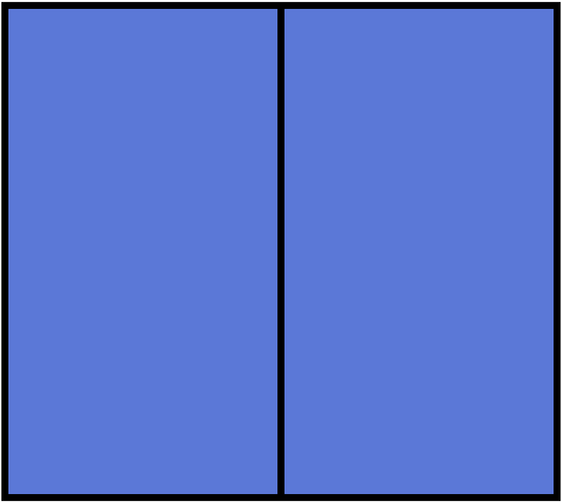 Ultramarine Rectangle Fraction 2:2