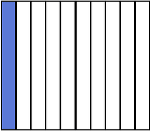 Ultramarine Rectangle Fraction 1:10