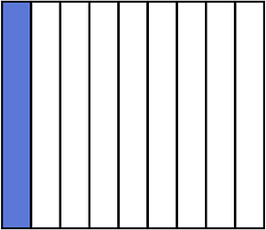 Ultramarine Rectangle Fraction 1:9