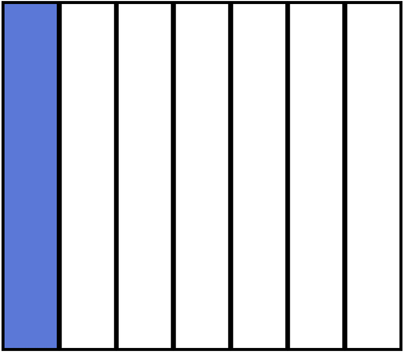 Ultramarine Rectangle Fraction 1:7