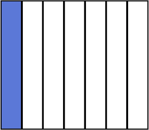 Ultramarine Rectangle Fraction 1:7