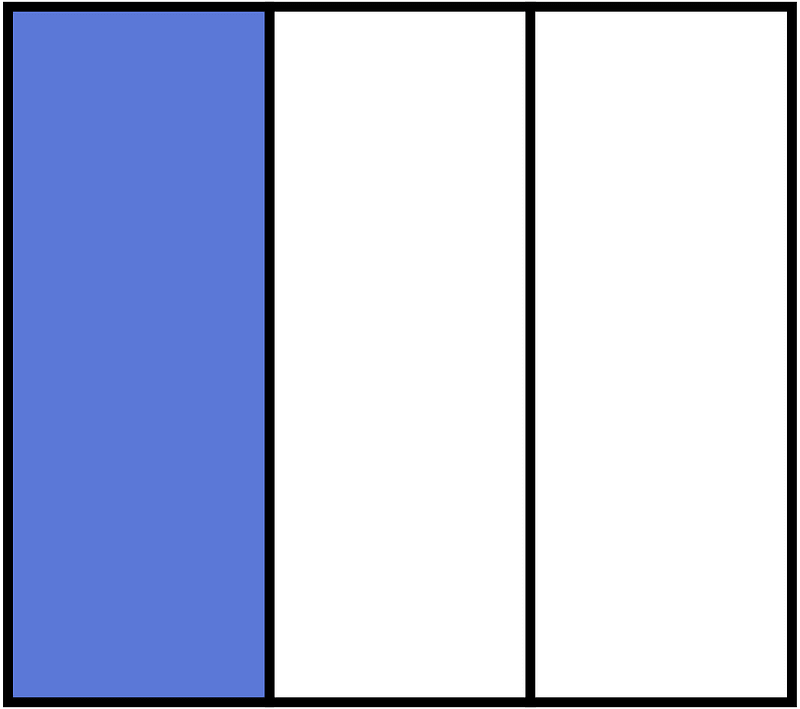 Ultramarine Rectangle Fraction 1:3