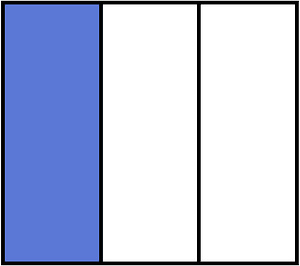 Ultramarine Rectangle Fraction 1:3