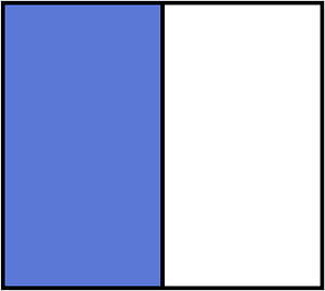 Ultramarine Rectangle Fraction 1:2
