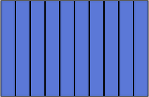 Ultramarine Rectangle Fraction 10:10