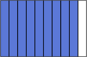 Ultramarine Rectangle Fraction 9:10