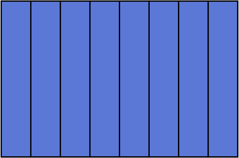 Ultramarine Rectangle Fraction 8:8