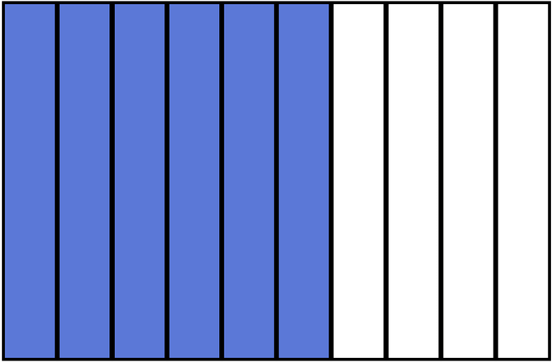 Ultramarine Rectangle Fraction 6:10
