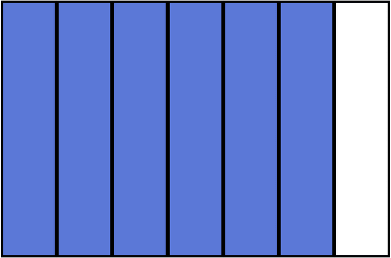 Ultramarine Rectangle Fraction 6:7