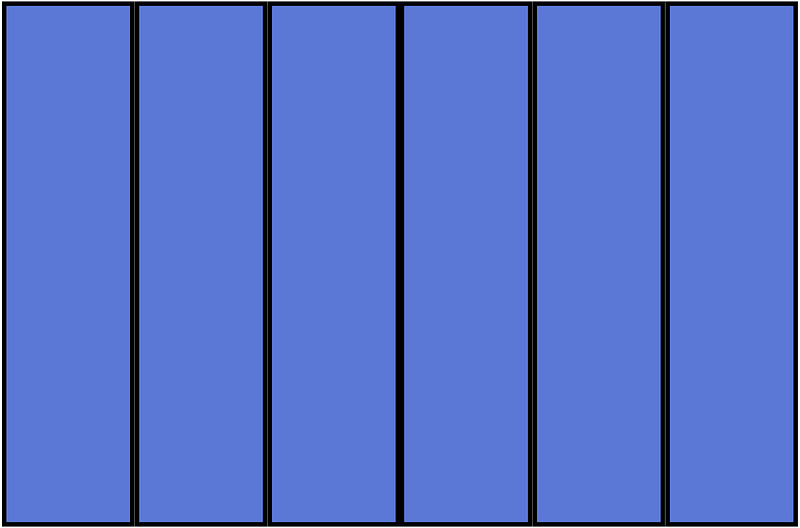 Ultramarine Rectangle Fraction 6:6