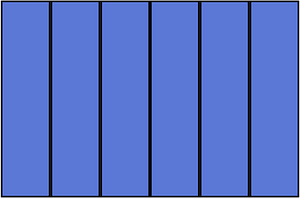 Ultramarine Rectangle Fraction 6:6