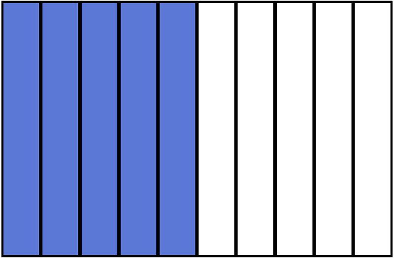 Ultramarine Rectangle Fraction 5:10