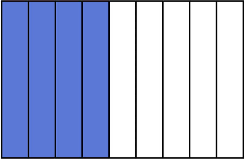 Ultramarine Rectangle Fraction 4:9