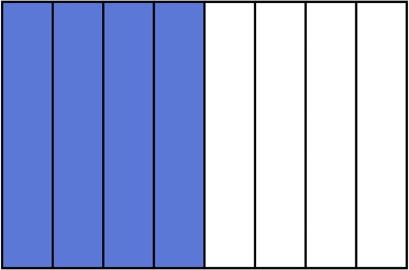 Ultramarine Rectangle Fraction 4:8