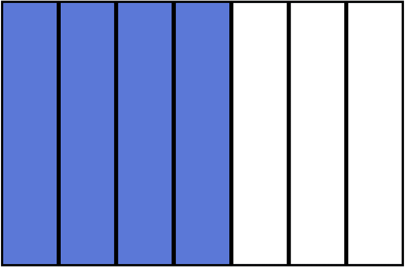 Ultramarine Rectangle Fraction 4:7