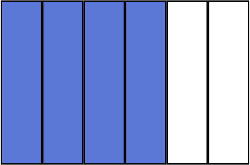 Ultramarine Rectangle Fraction 4:6