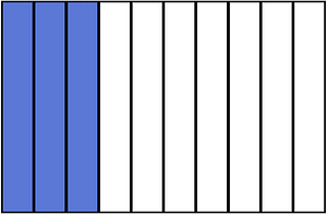Ultramarine Rectangle Fraction 3:10